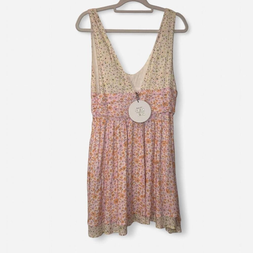 Princess Polly Haiy Micro Floral Mini Dress Size 8 | Pink Cream Cottagecore - Picture 3 of 7